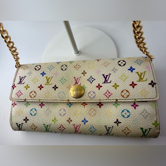 Vintage Louis Vuitton x Takashi Murakami Multicolor Sarah Long Wallet - Picture 2 of 11
